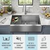 36&rdquo; Workstation Undermount&nbsp;Single Bowl&nbsp;16 Gauge Stainless Steel&nbsp;Farmhouse Apron Front Kitchen Sink&nbsp;with&nbsp;WorkFlow&trade; Ledge and Accessories